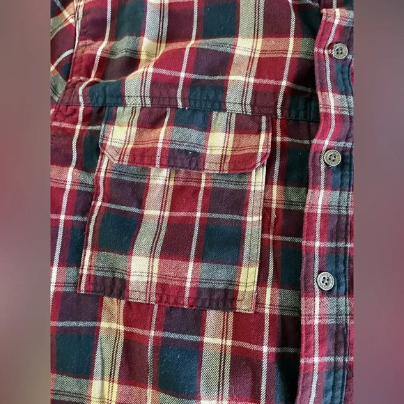 Wrangler All Terrain Gear Red Plaid Button Down shirt - Picture 9 of 16